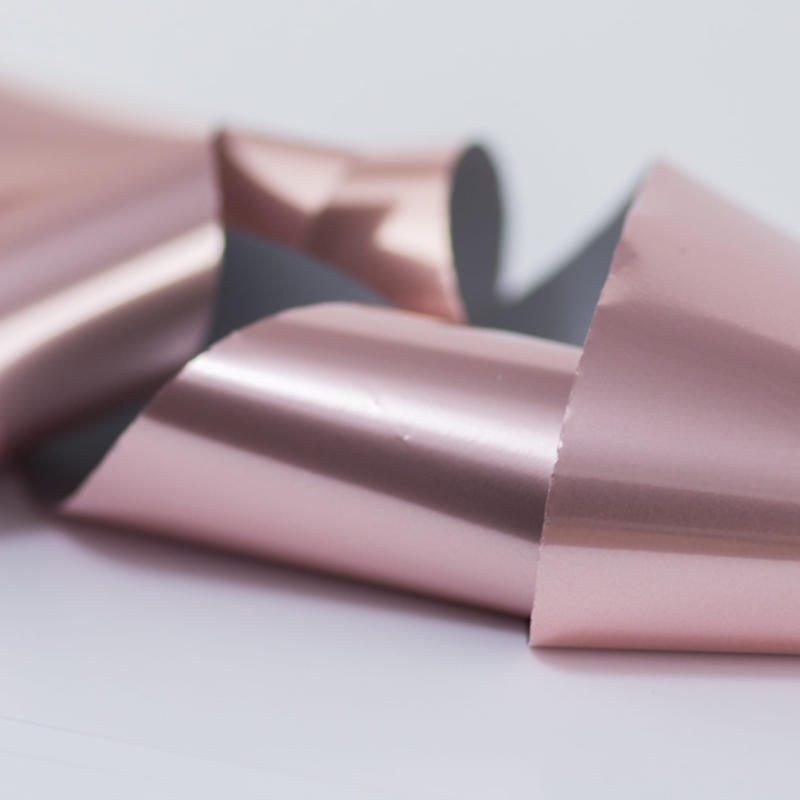 Folia transferowa Rose Gold – różowozłote lustrzane wstęgi