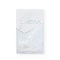 Opakowanie 1400 szt. bezbarwnych opalizujących kryształków Unicorn z logo Julia Nessa crystal