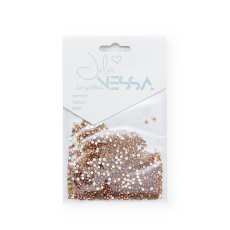 Opakowanie 1400 szt. bursztynowych kryształków Amber z logo Julia Nessa crystal