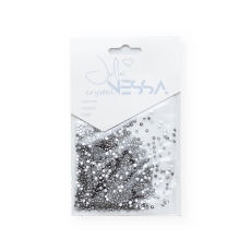 Opakowanie 1400 szt. grafitowych kryształków Dark Chrome z logo Julia Nessa crystal