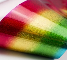 Folia transferowa Multi Holo – brokatowa tęcza czerwieni, żółci i zieleni