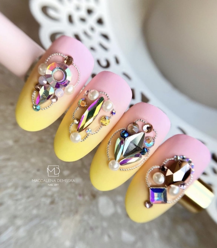 6 szt. Kryształki Square Mermaid