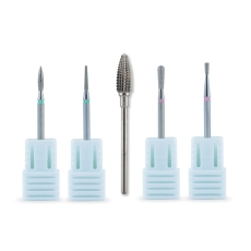 Pięć frezów do manicure, cztery w niebieskich podstawkach – zestaw Manicure Set 3