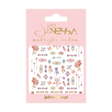 Naklejki wodne boho (JN-112) w różowym opakowaniu