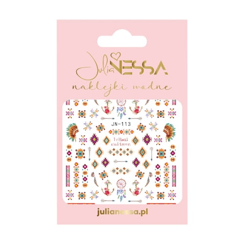 Naklejki wodne boho 2 (JN-113) w różowym opakowaniu
