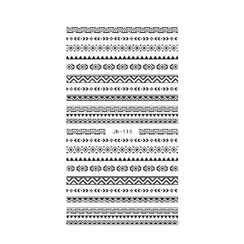 Naklejki wodne - boho B&W