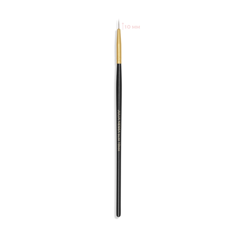Pędzelek Wood Slim Line Brush 10 mm – czarna rączka i złota skuwka