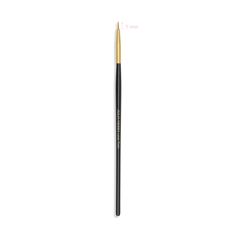 Pędzelek Wood Line Brush 7 mm – czarna rączka i złota skuwka
