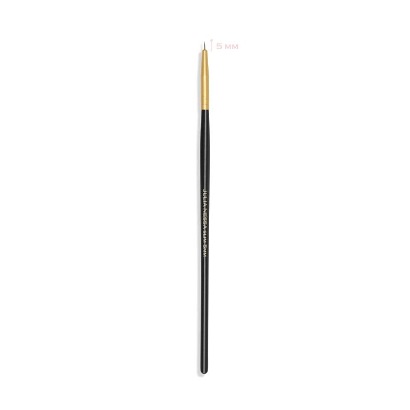 Pędzelek Wood Slim Line Brush 5 mm – czarna rączka i złota skuwka