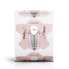 Rolka aluminiowo-papierowych szablonów do przedłużania paznokci z podziałką i logo Julia Nessa