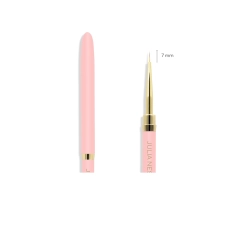 Pędzelek Slim Line Brush 7mm różowy – cienkie włosie i złota skuwka w zbliżeniu