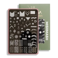 Blaszka do stempli Mishmash (JN-215) – końcówki french, gwiazdki i drobne symbole, z opakowaniem