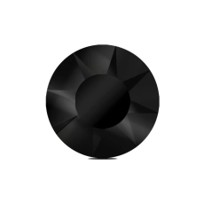 Kryształek Black w rozmiarze 6 – czarny, zbliżenie na szlif