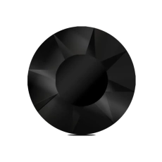 Kryształek Black w rozmiarze 8 – czarny, zbliżenie na szlif
