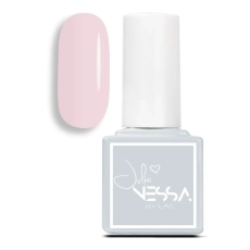 Szara buteleczka bazy hybrydowej Naked Base Porcelain Pink z wzornikiem koloru