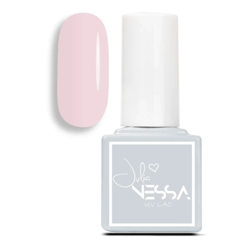 Szara buteleczka bazy hybrydowej Naked Base Porcelain Pink z wzornikiem koloru