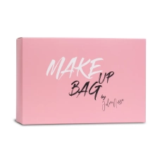 Różowy karton z napisem Make up Bag