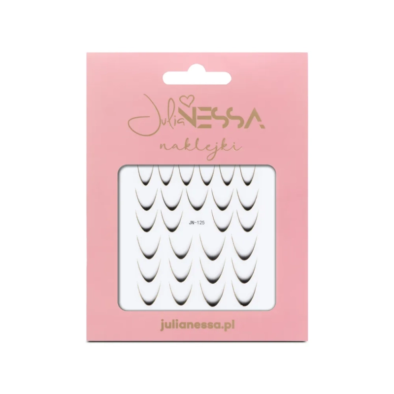 Naklejki na paznokcie - czarno złoty french