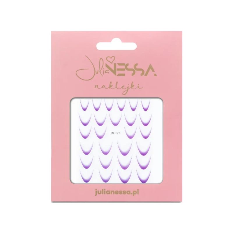 Naklejki na paznokcie - fioletowy french