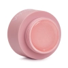 Płynny akrylożel Liquid AcrylicGel Pink Gold 50 ml w otwartym słoiczku, widoczny różowy żel z delikatnym złotym połyskiem