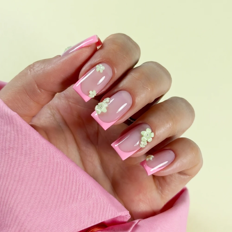 flowernesski-limonkowe-zielone-kwiaty-3d-rozowy-french-aranzacja