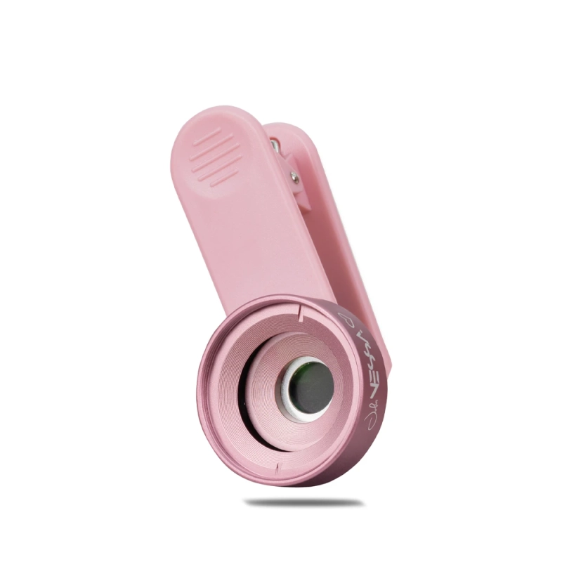 Obiektyw Content Daily Nails 4K 145 mm w różowej obudowie z klipsem do telefonu