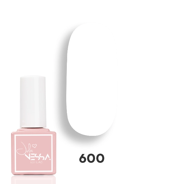 Lakier hybrydowy NessaUV lac 600 Perfect white 8 ml